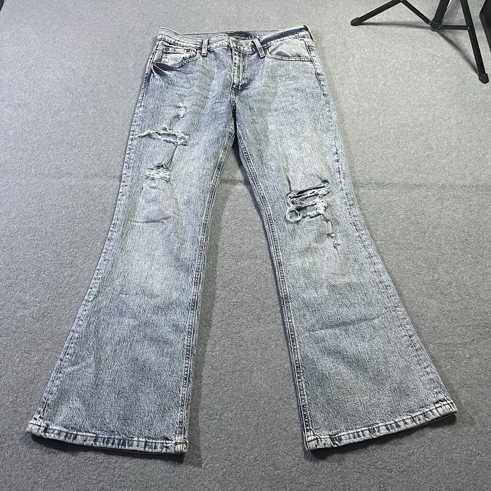 Aeropostale High Rise Flare Jeans NWOT Distressed Acid Wash Womens 10S